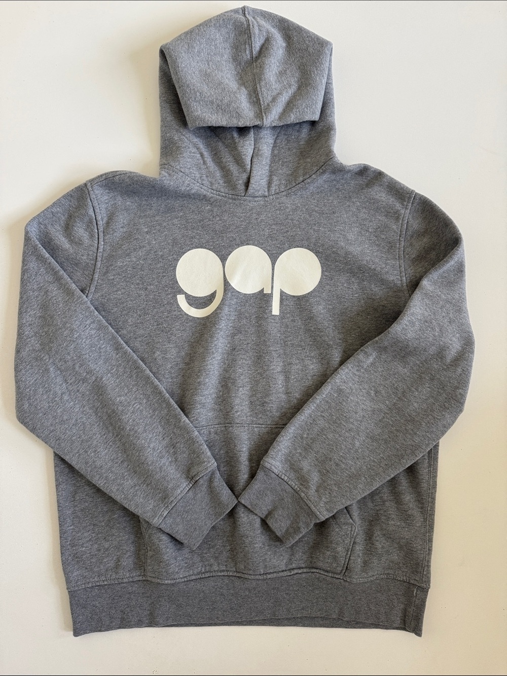 GAP Men's Gray Hoodie with White Logo